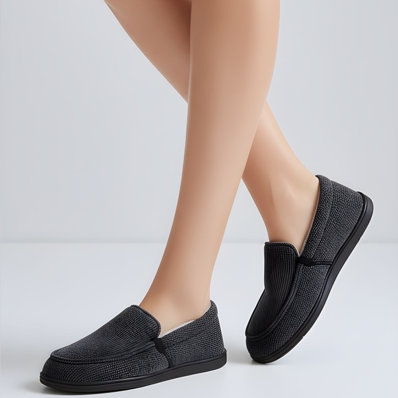 HomeTop Women's Memory Foam Moccasin Slippers Cotton Knit Terry Cloth shoes US 9 - Picture 4 of 5